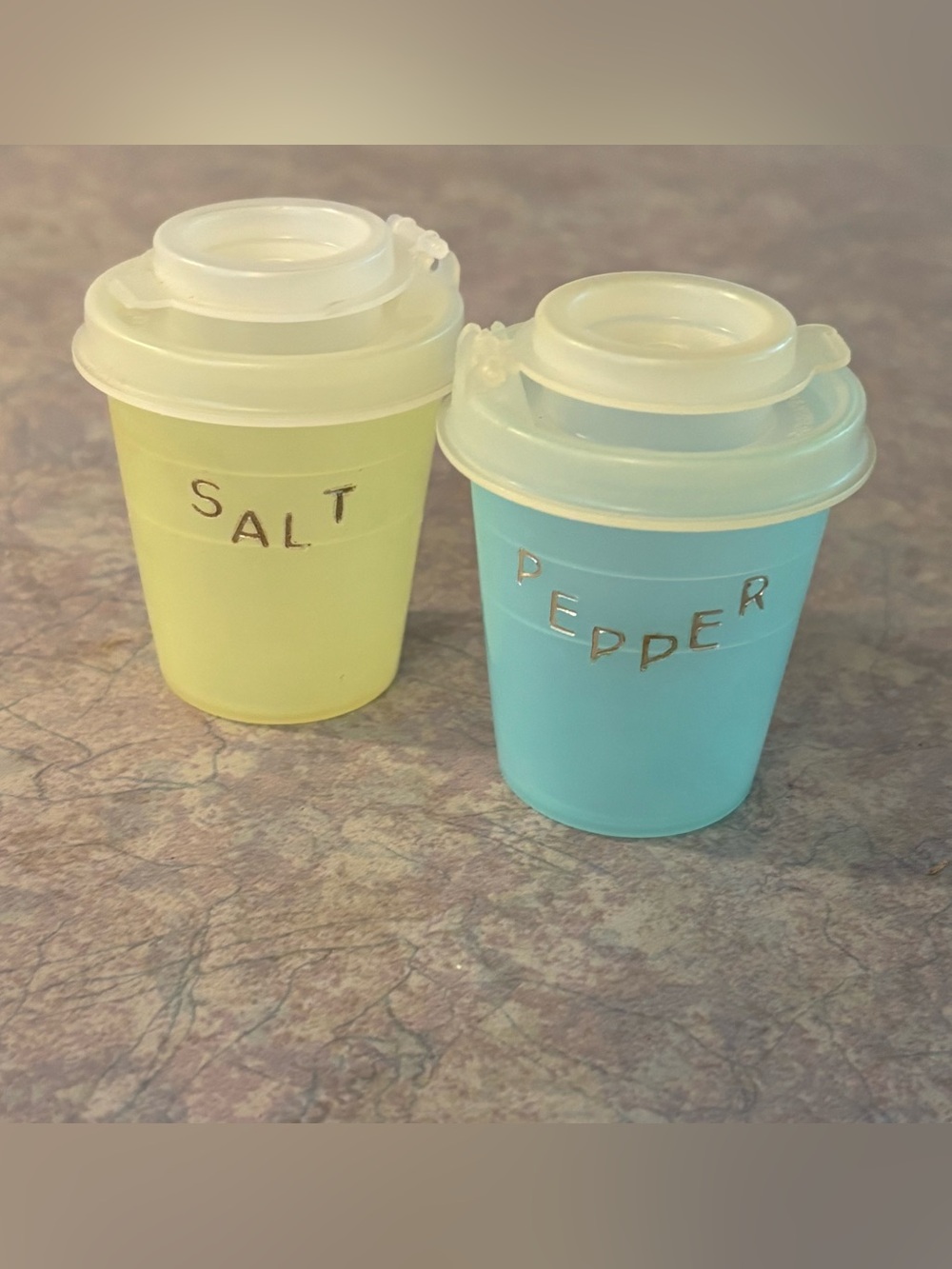 50/60's Tupperware "Midget" Salt and Pepper Shaker Set - Tupperware Shakers - RV